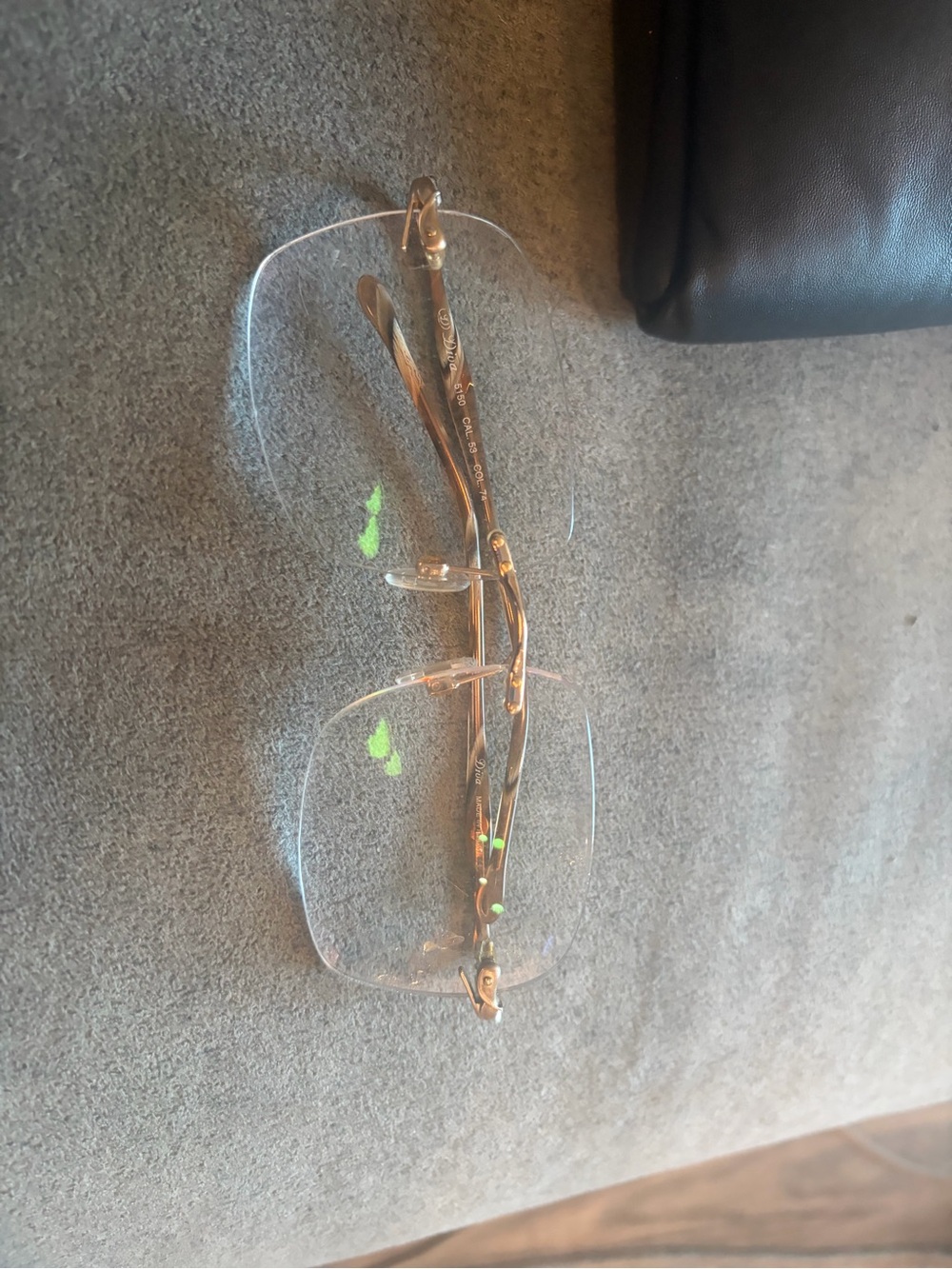 Rimless vintage diva gold hardware Glasses